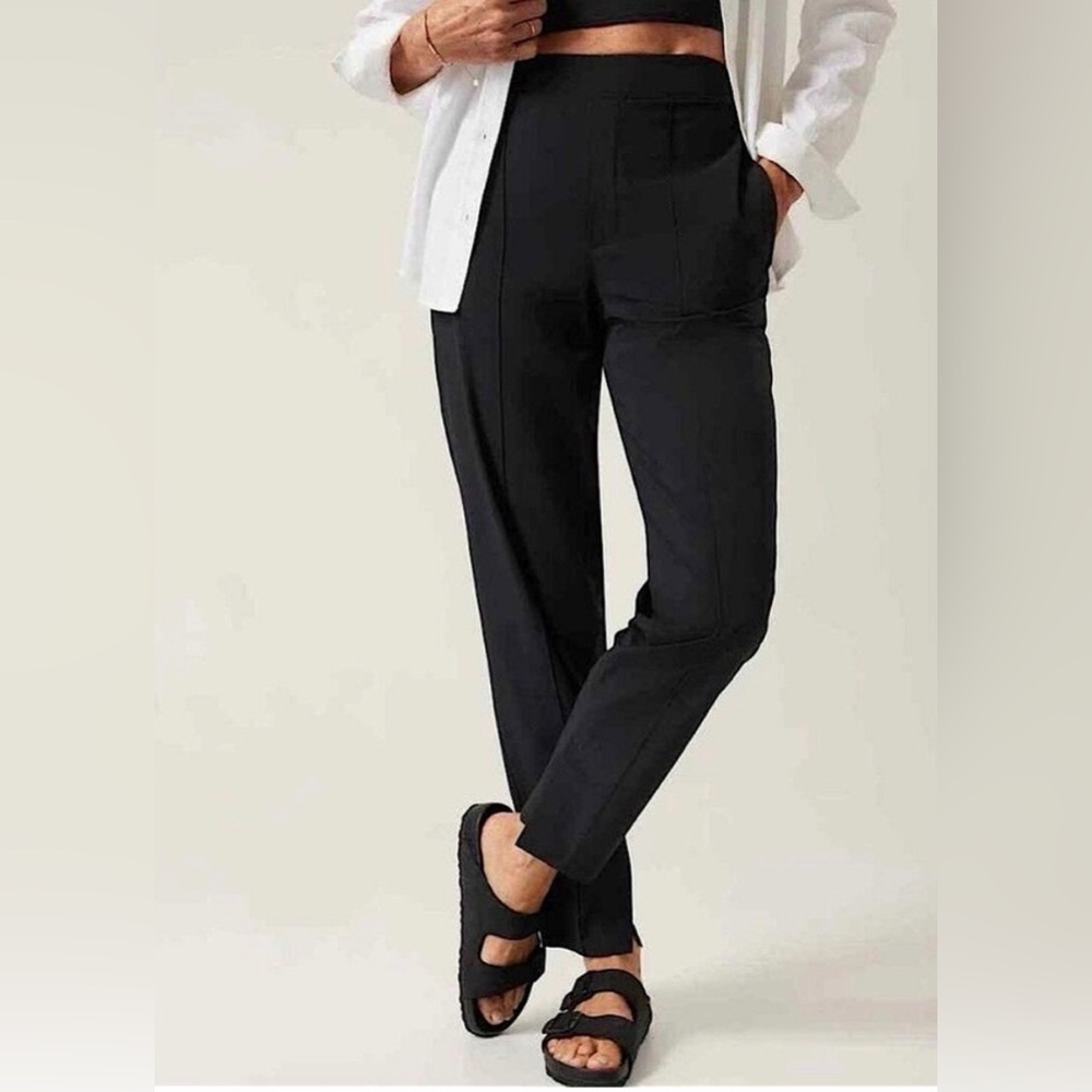 Athleta NWT $99 Vienna Slim Featherweight Stretch Pant 6 Black